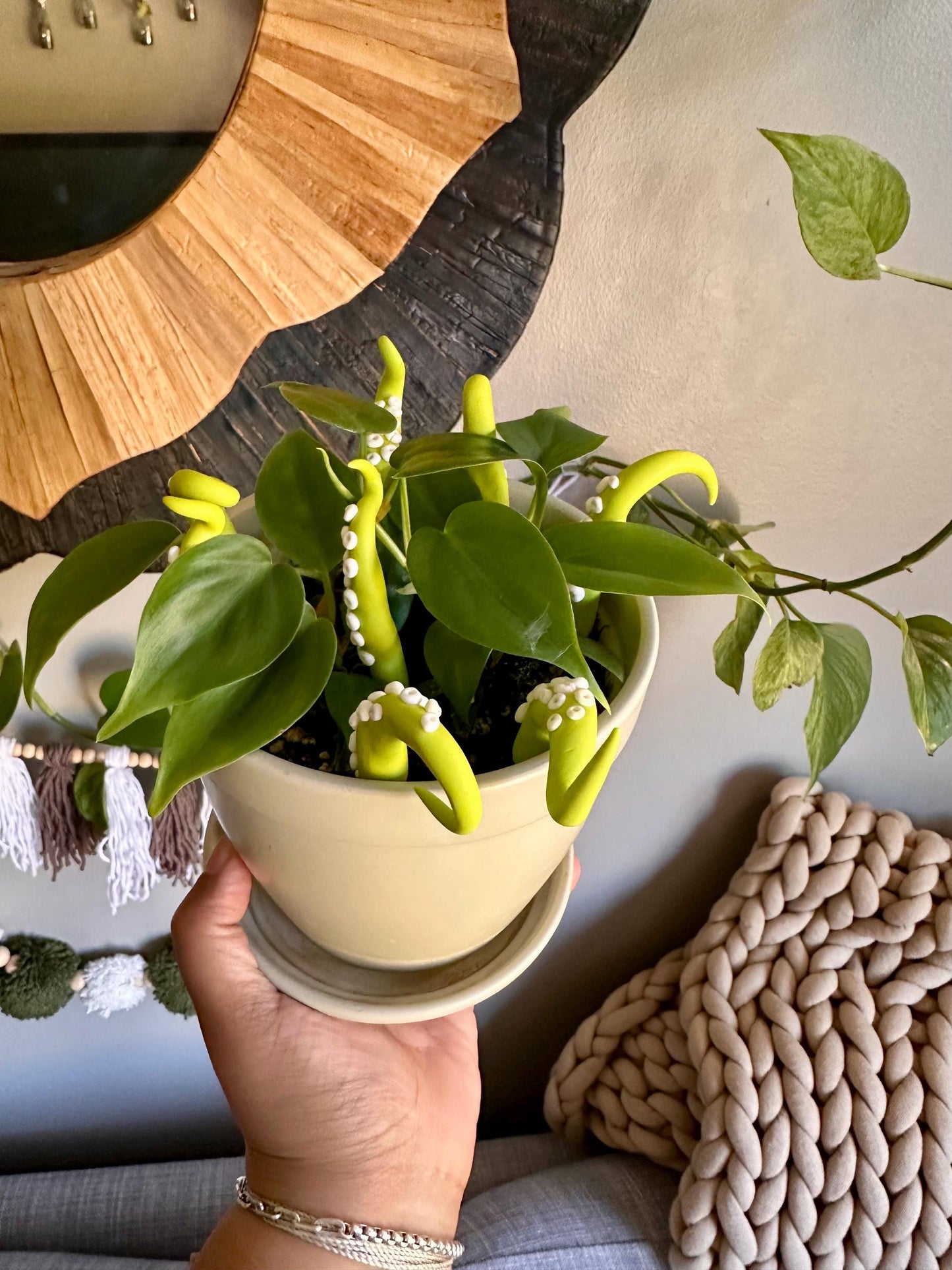 Lime Green Sea Creature Tentacles