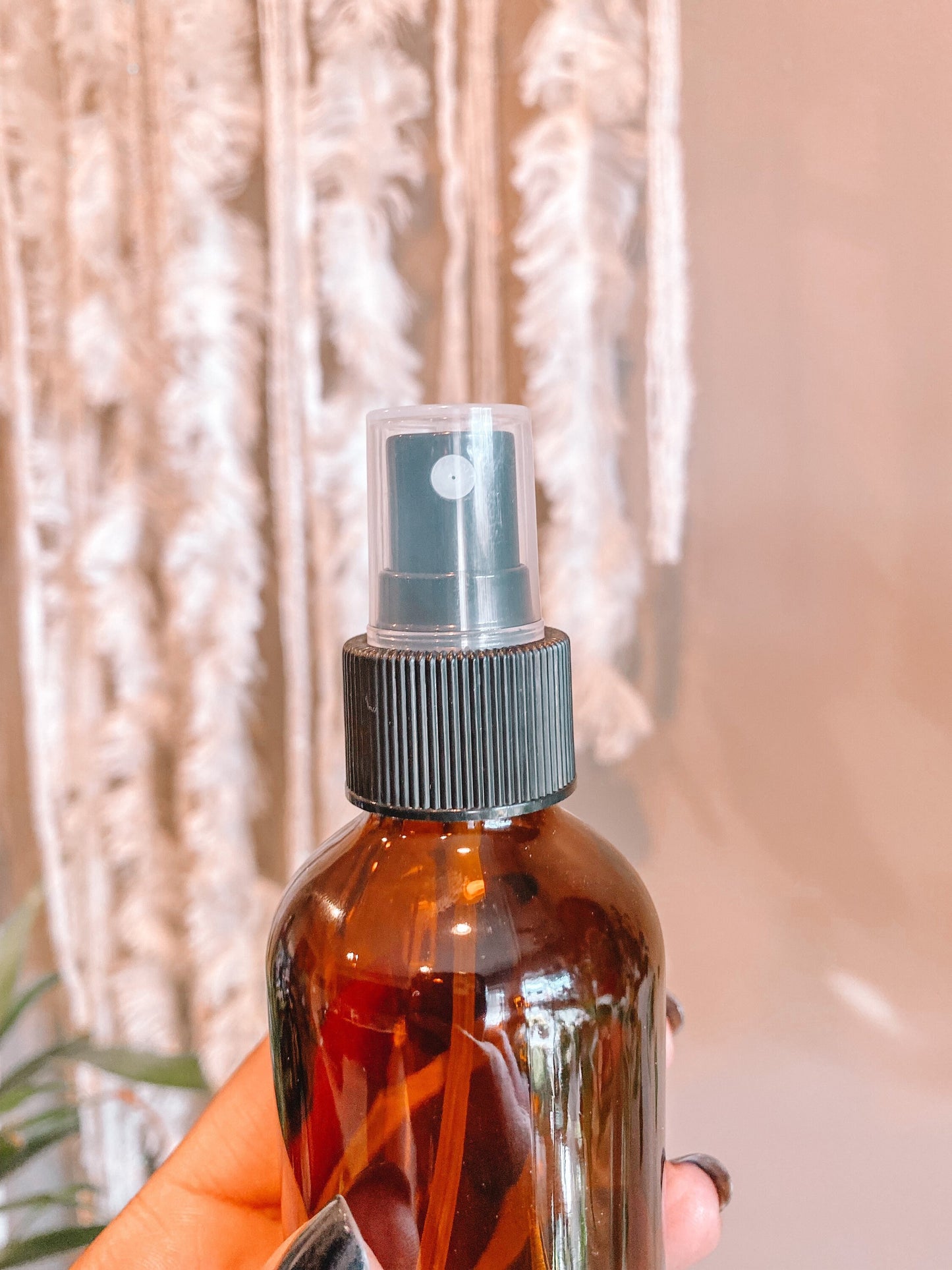 4 Ounce Amber Glass Plant Spray Bottle - 4oz
