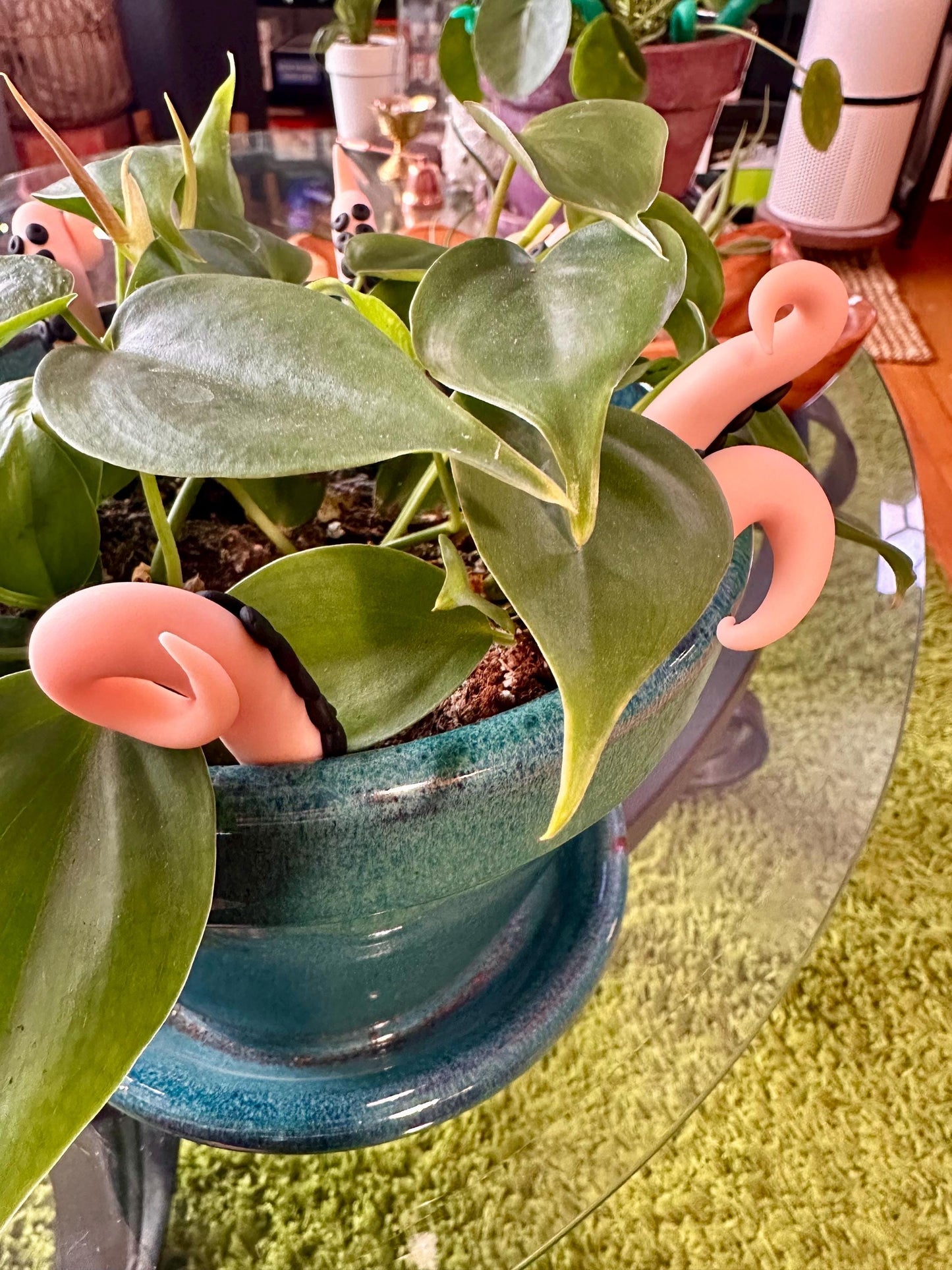 Peach Sea Creature Tentacles with Black