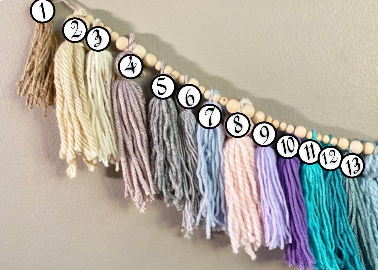 Custom Tassel Garland Order - Tassel Garland w/ Wood Bead