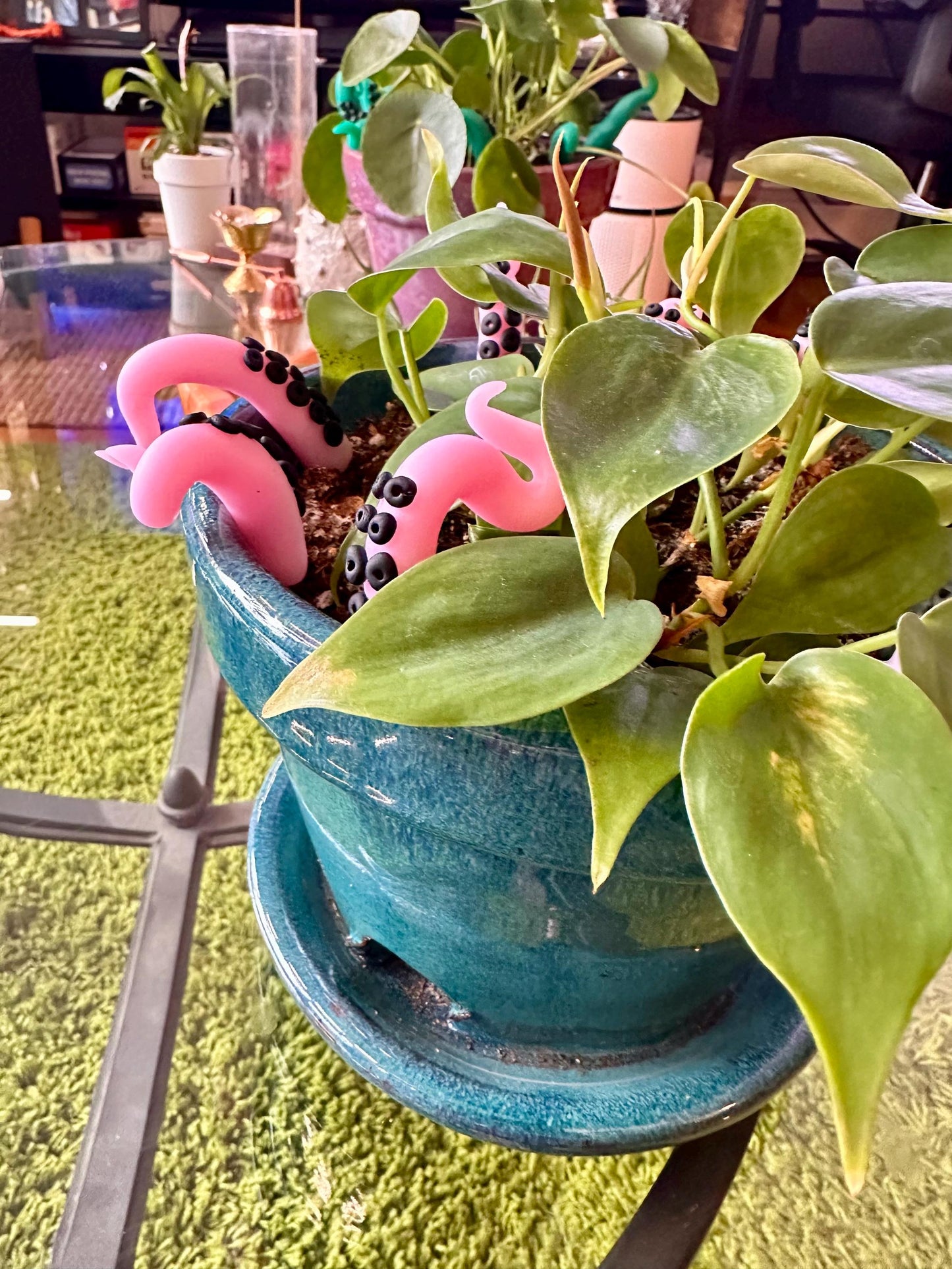 Light Pink Glitter Sea Creature Tentacles with Black