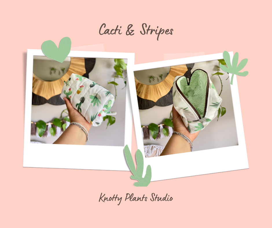 Padded Cotton Makeup Bag – Handmade & One-of-a-Kind
