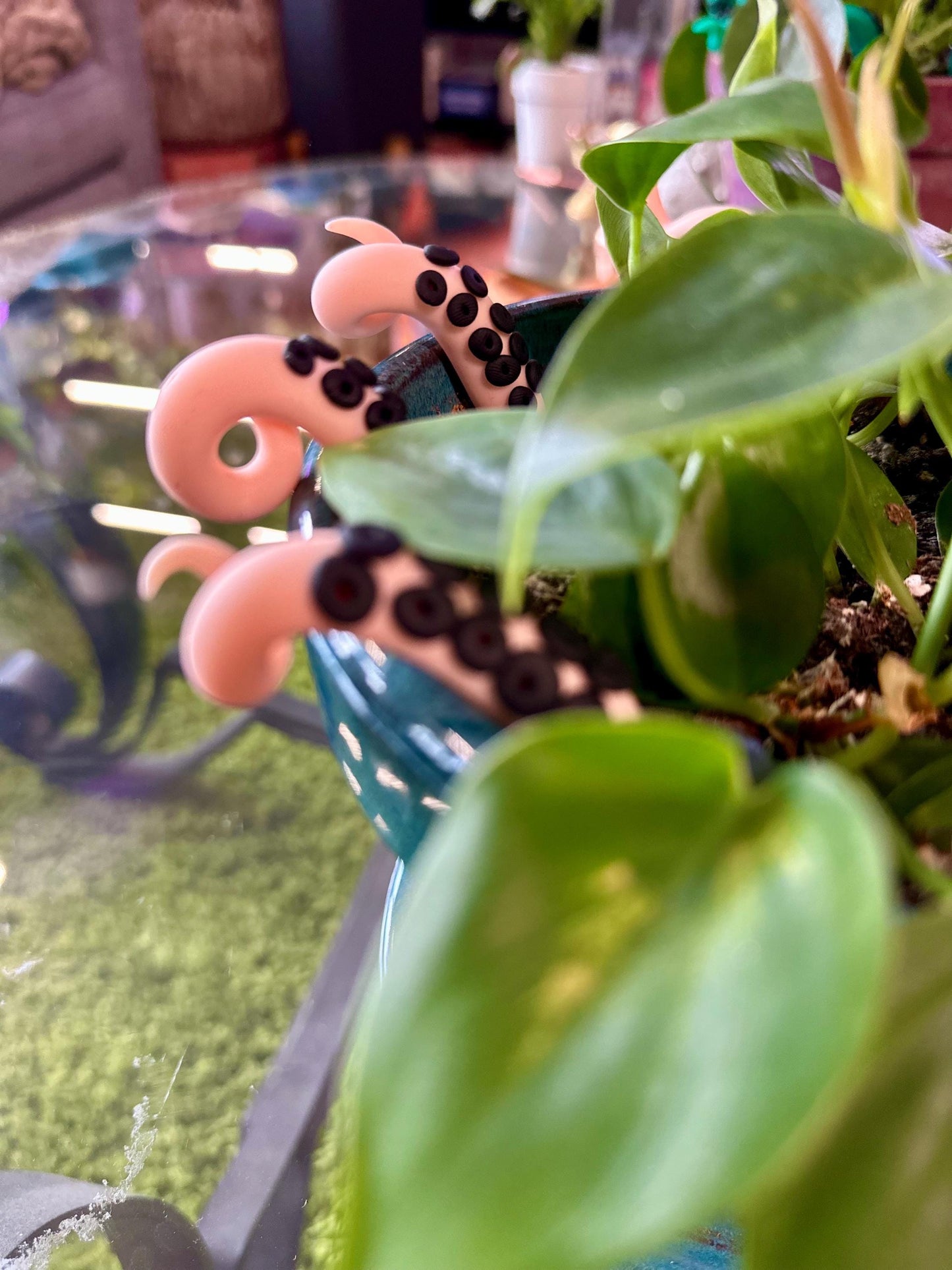 Peach Sea Creature Tentacles with Black