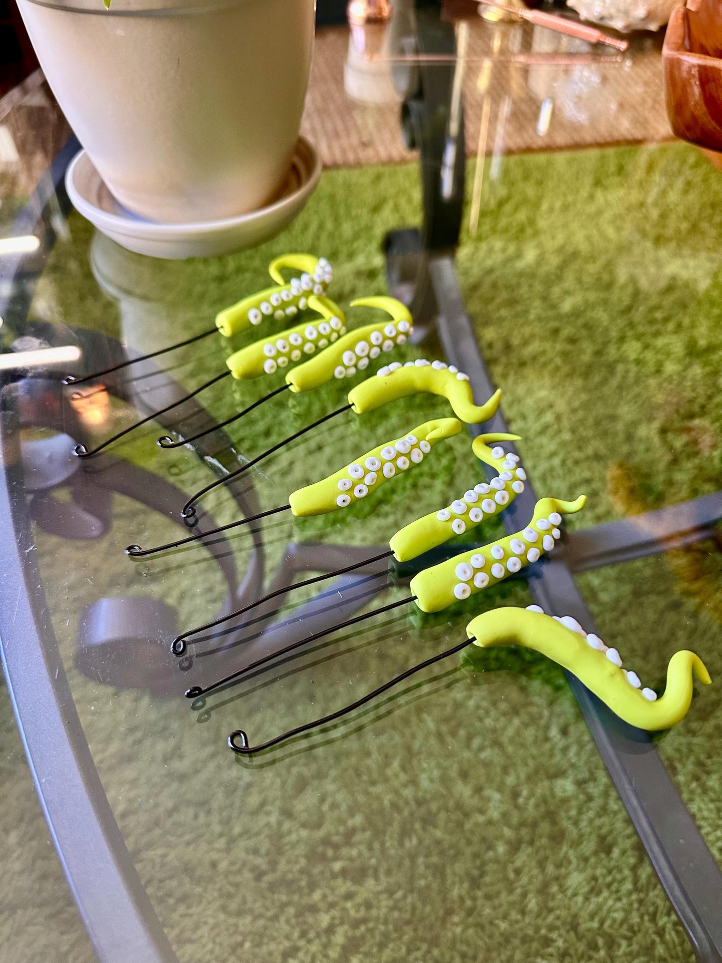 Lime Green Sea Creature Tentacles