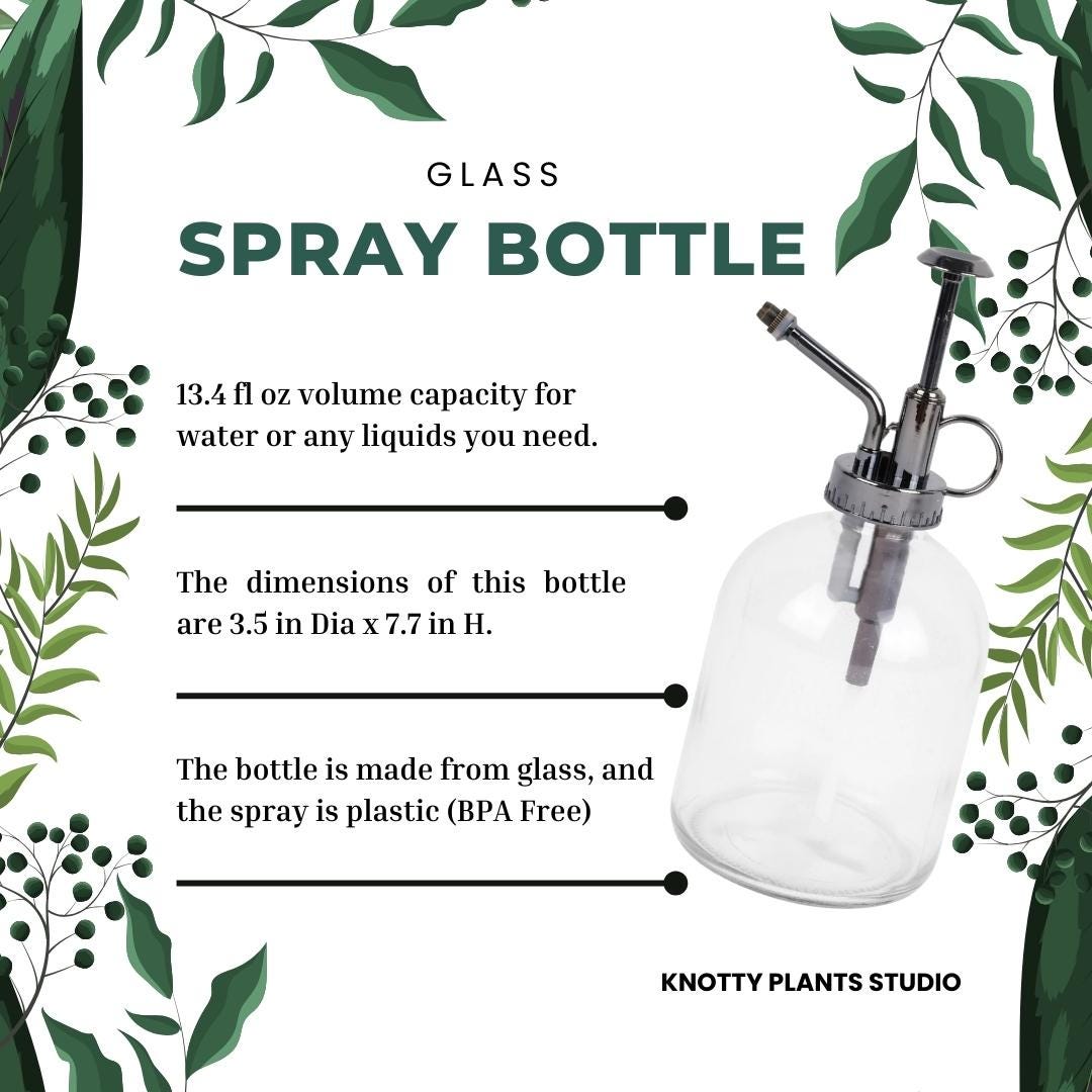 Glass Plant Mister - Trigger Spray for Plants / Room Sprays