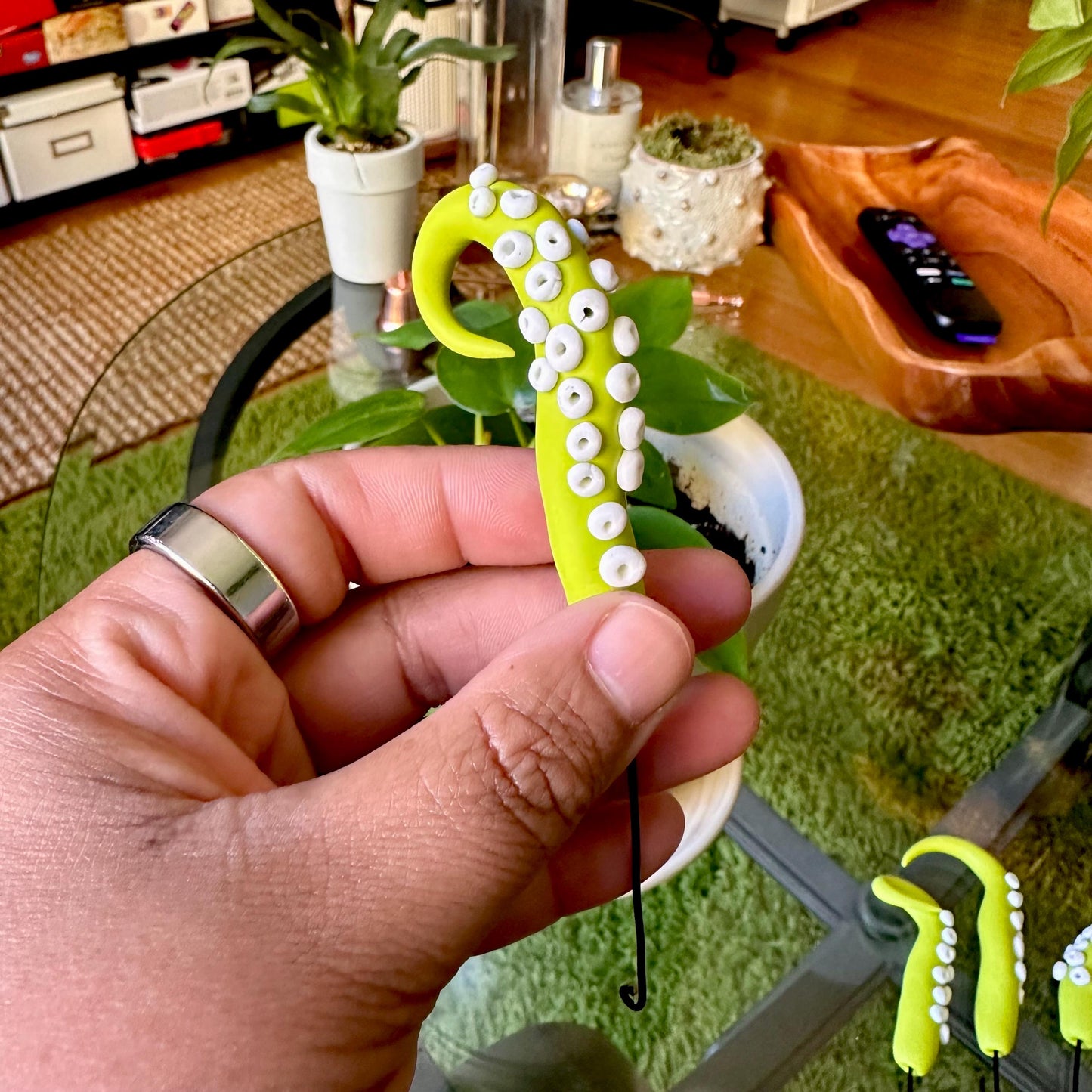 Lime Green Sea Creature Tentacles