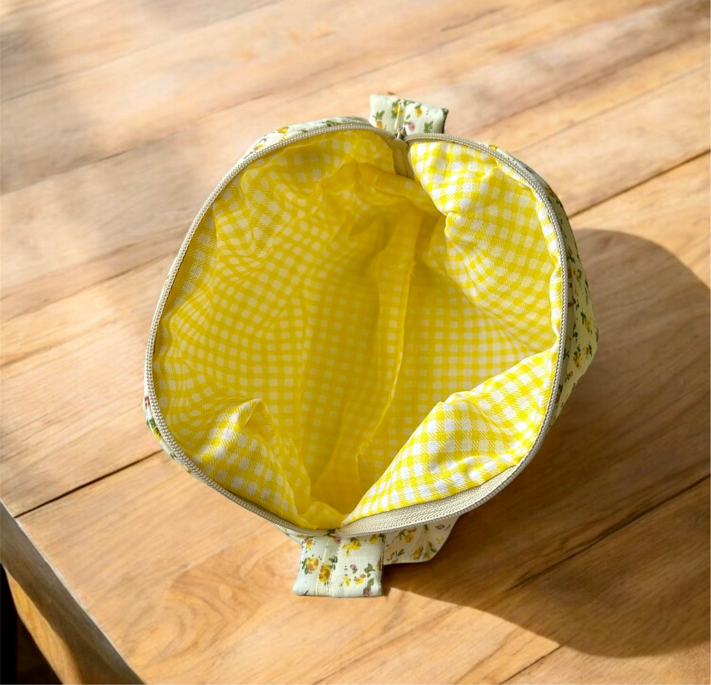 Padded Cotton Makeup Bag – Handmade & One-of-a-Kind
