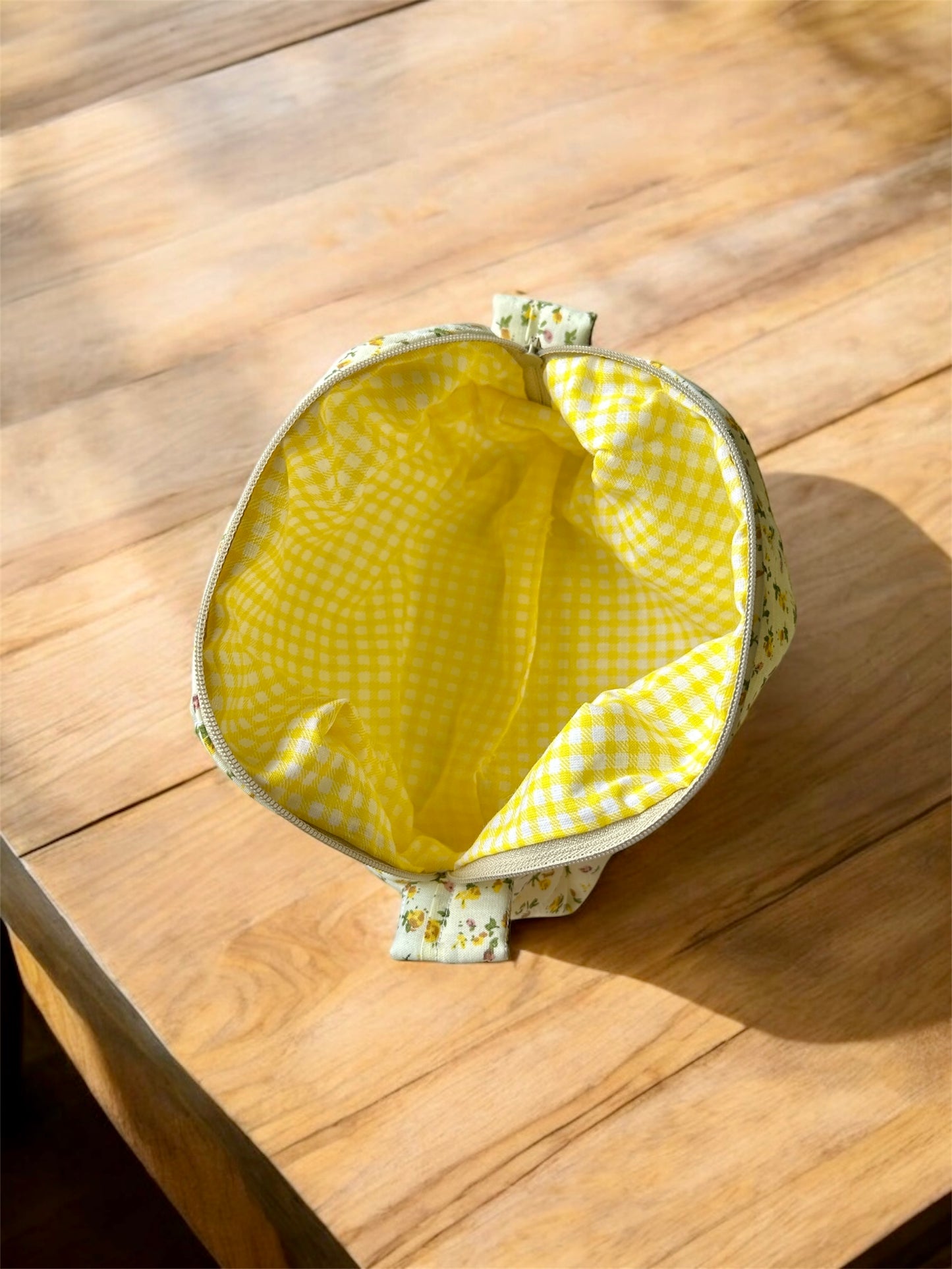 Padded Cotton Makeup Bag – Handmade & One-of-a-Kind