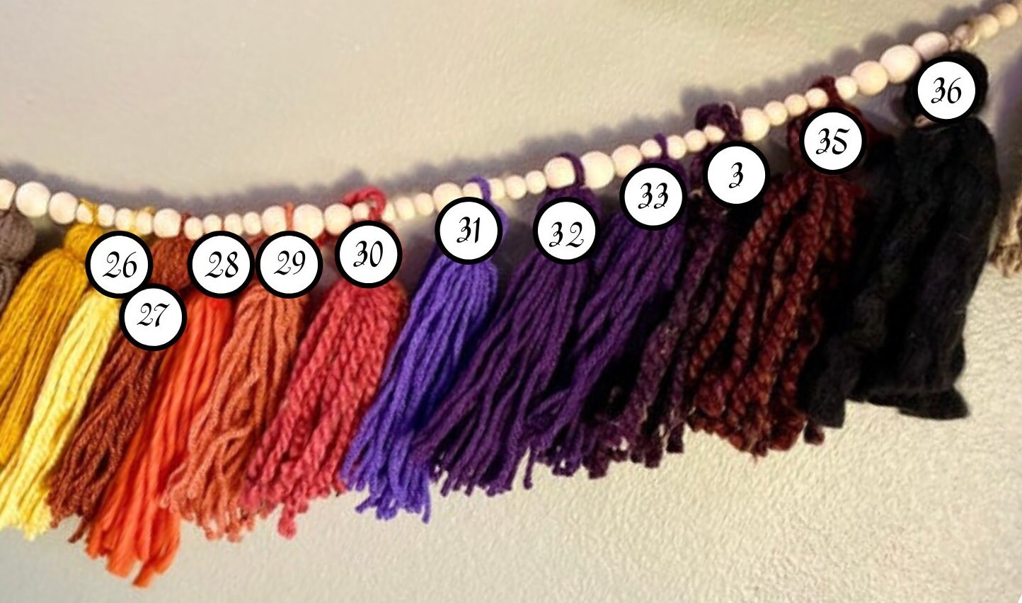 Custom Tassel Garland Order - Tassel Garland w/ Wood Bead
