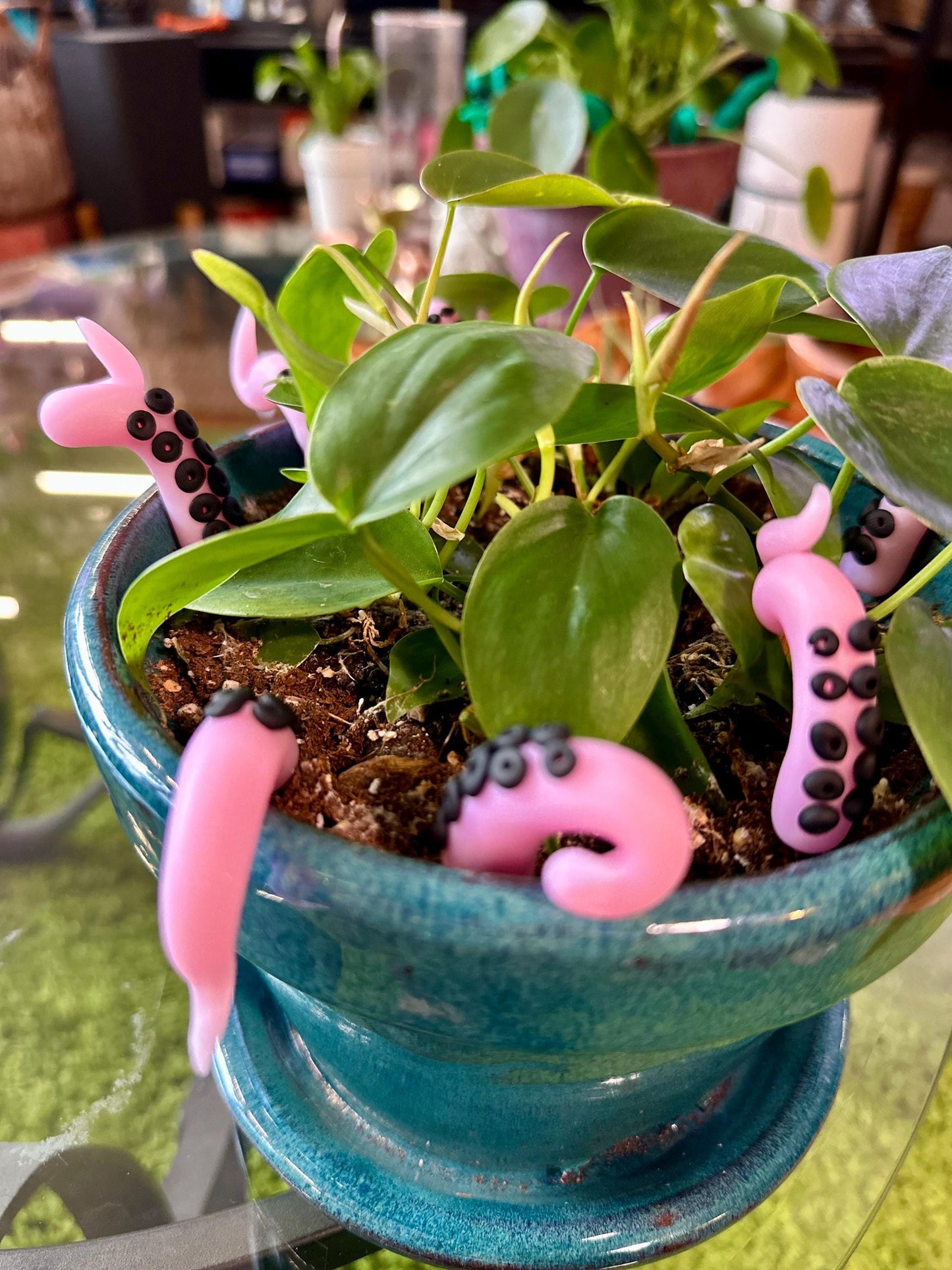 Light Pink Glitter Sea Creature Tentacles with Black