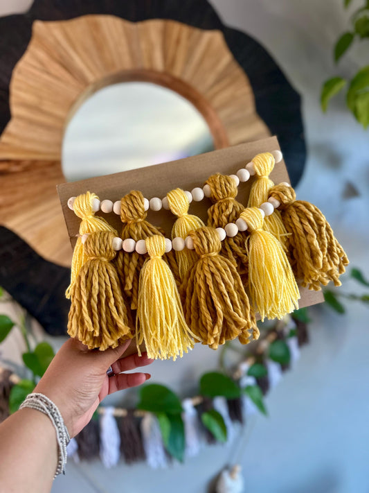 Pick Your Tassel Garland - Tassel Garland w/ Wood Bead