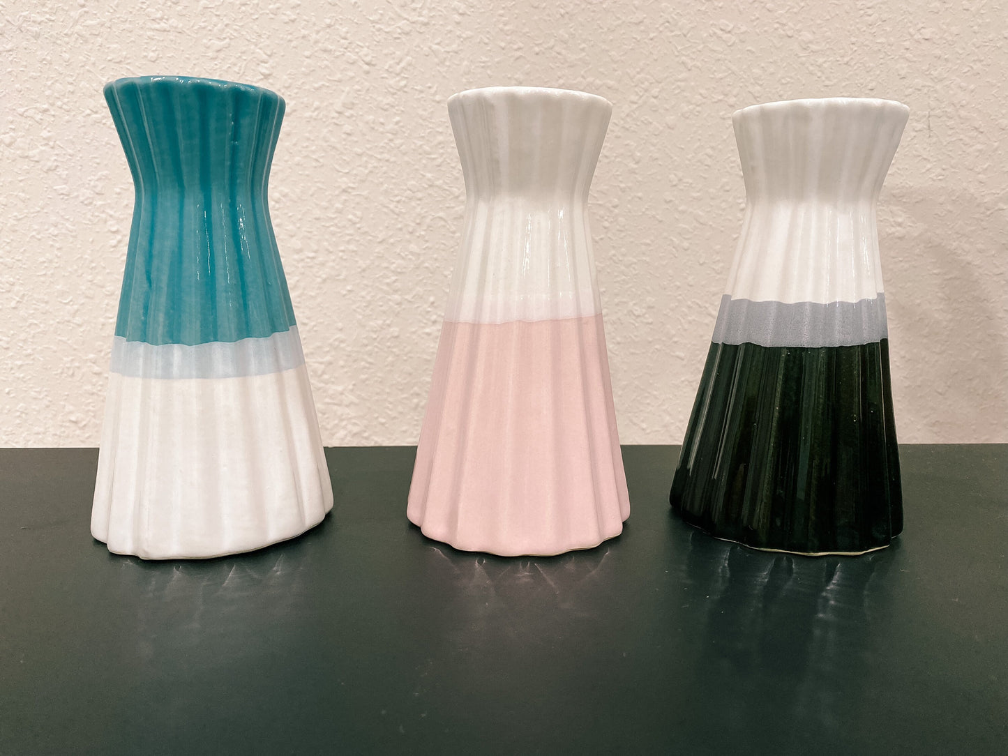 Pink, Blue, Black Propagation Container - Modern ceramic Vessel