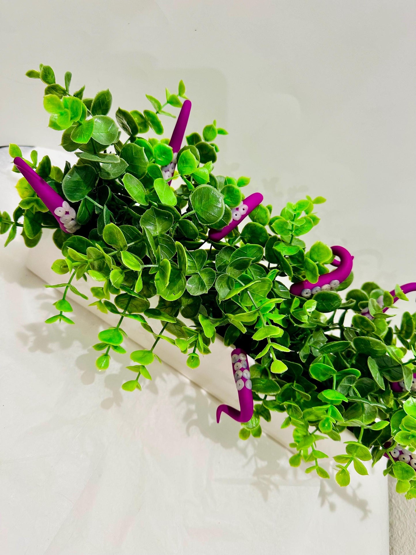 Dark Pink and Clear Sea Creature Tentacles with Black