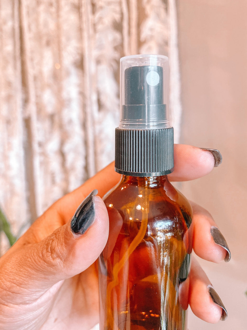 2 Ounce Amber Glass Plant Spray Bottle