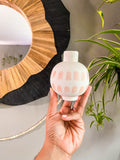 Speckled Propagation Ceramic Vessel - Textured - Cream & Pink Green Design - Unique - Premium Material - Modern - Scandinavian - 4" Vessel