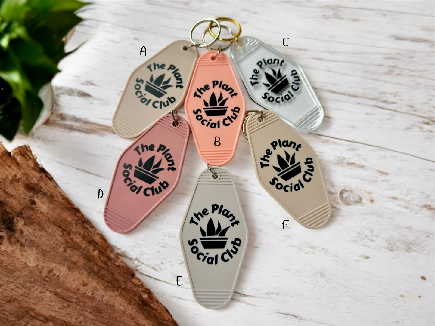 Retro Motel-Style Plant Keychains – 8 Styles to Choose From!