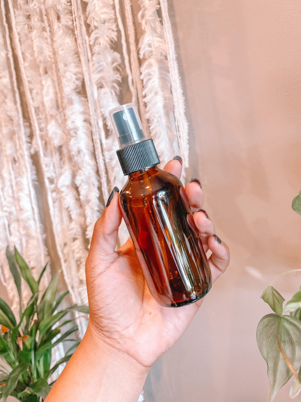 Amber Glass Plant Spray Bottle Bundle - 16, 8, 4, 2 oz
