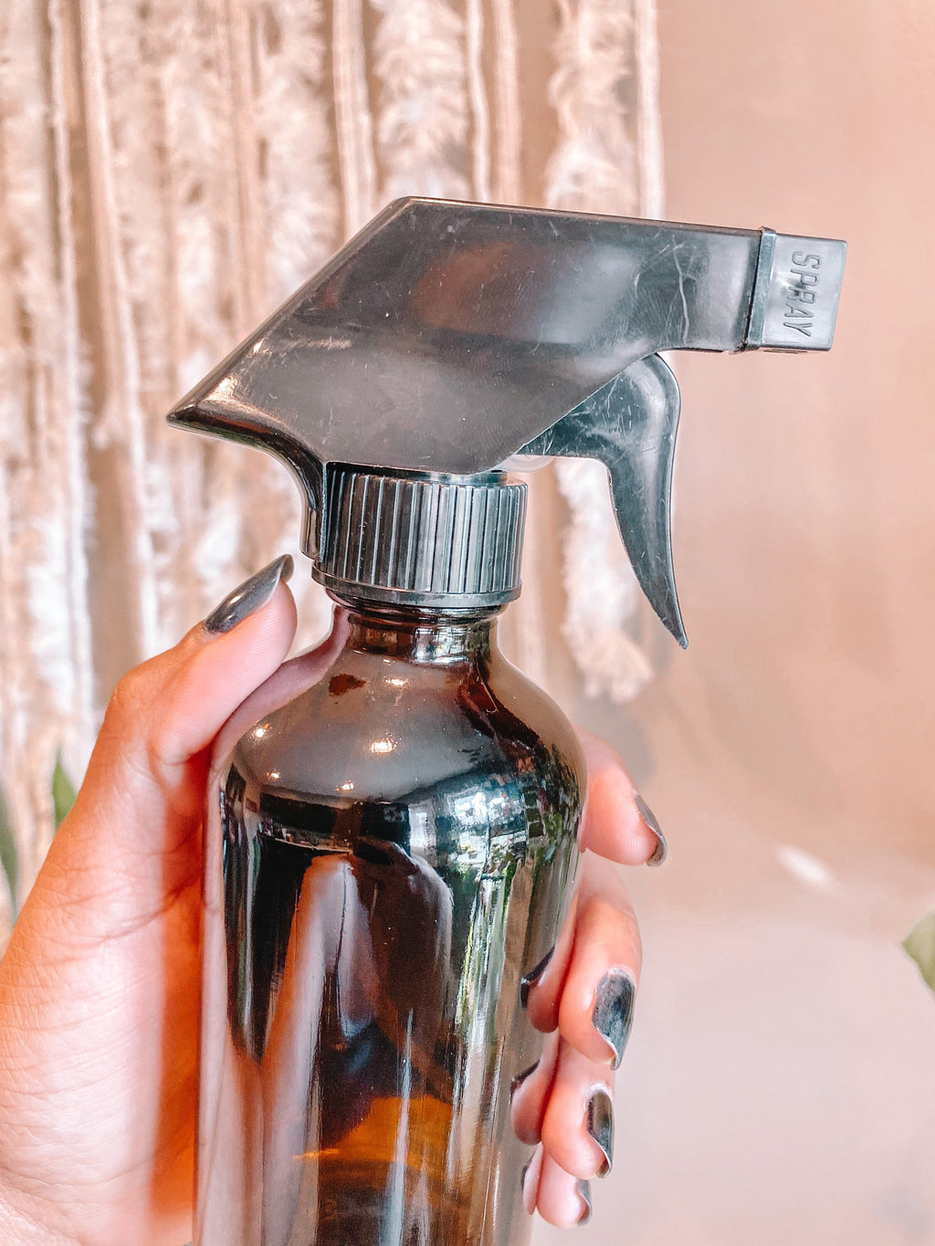 16 and 8 Ounce Amber Glass Plant Spray Bottle Bundle