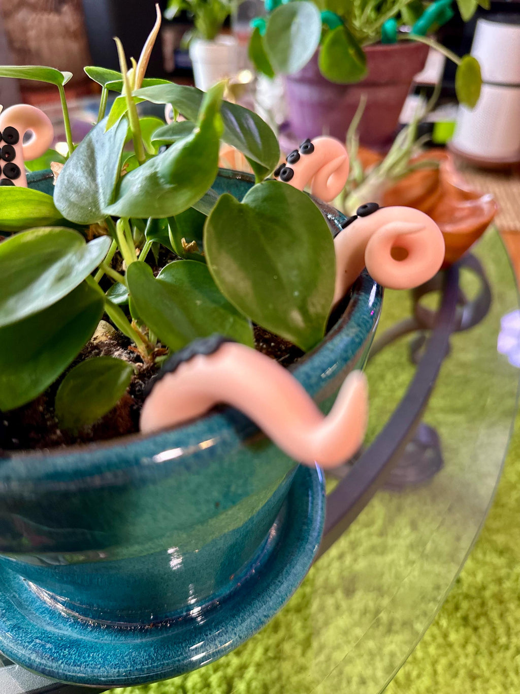 Peach Sea Creature Tentacles with Black