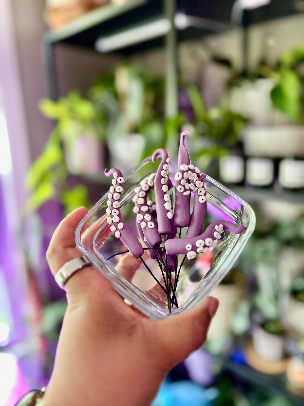 Purple & White Sea Creature Tentacles