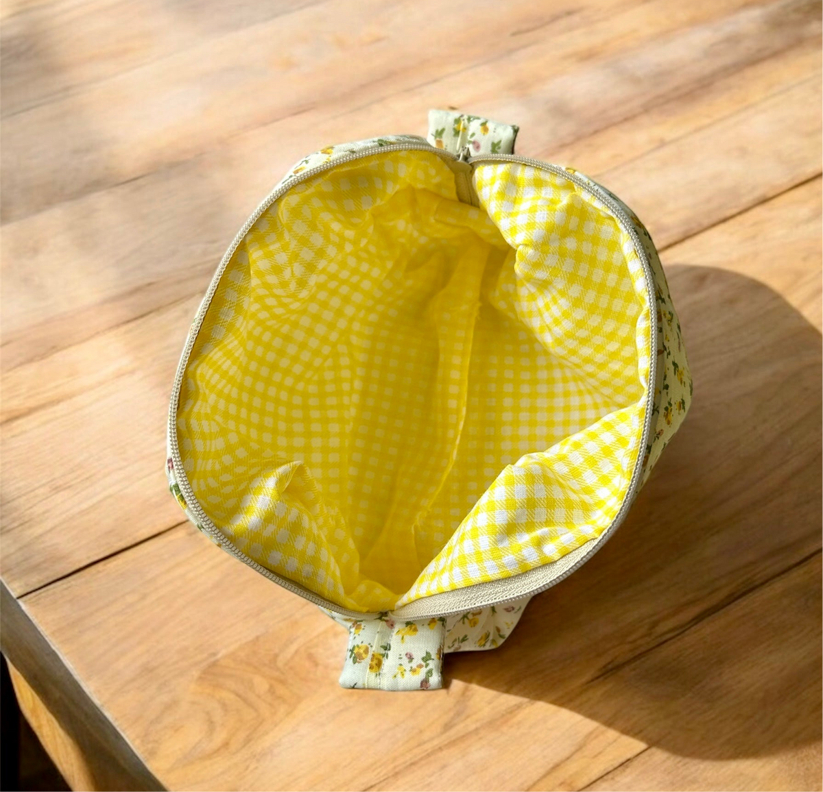 Padded Cotton Makeup Bag – Handmade & One-of-a-Kind